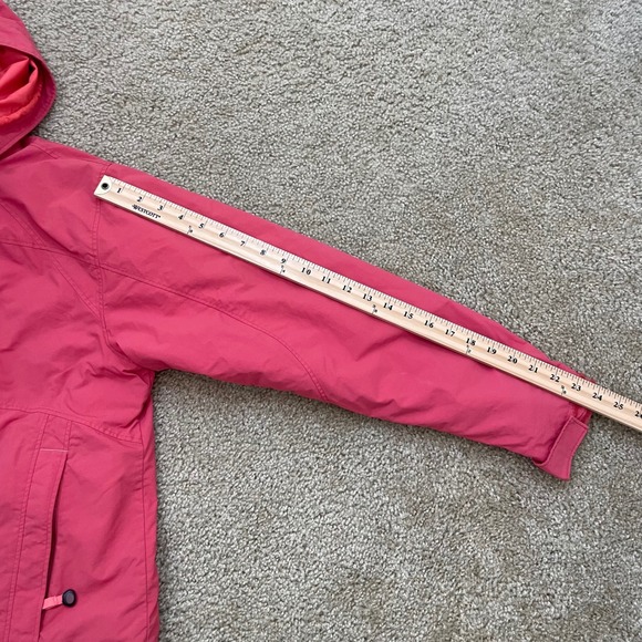 VTG LL Bean Womens Coral 2 jackets w/ Insulated Fleece Liner Jacket Hood Medium - Picture 5 of 13